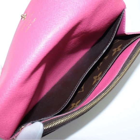 Louis Vuitton Monogram Bloom Flower Portefeuille Emilile Wallet Pink M64202 - Picture 4 of 12